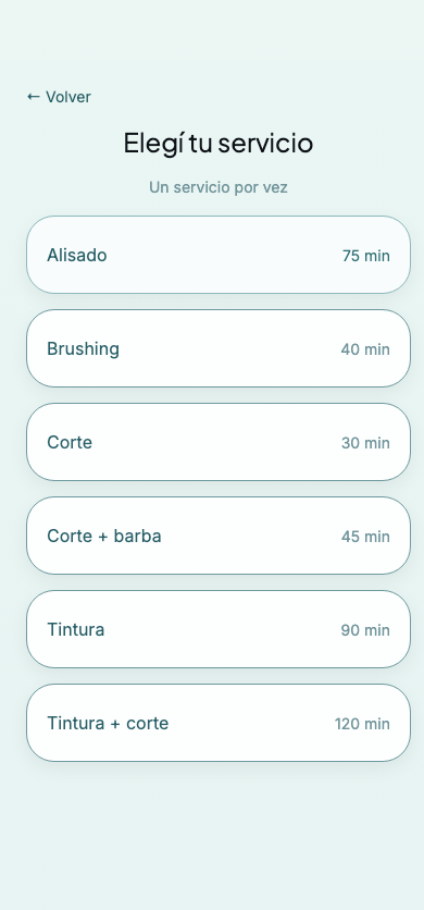 Vista movil de una pagina publica de Superlink